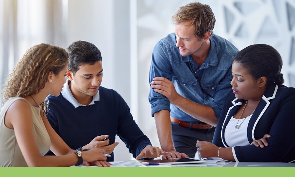 Cross functional team working together Cross functional team working together